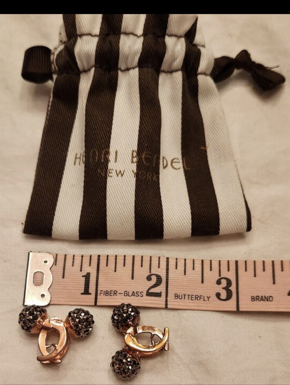 Rose Gold Marcasite Hair Clips Henri Bendel - Picture 6 of 8